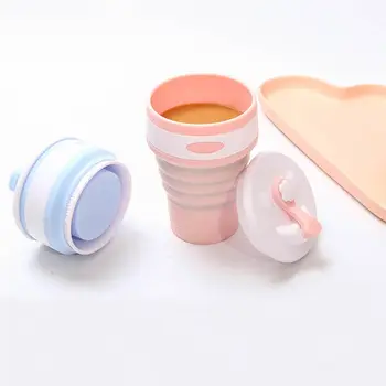 

Silicone Cup Drinking Collapsible Coffee Cup 5 Colors Hot Folding Portable Silicone Telescopic 1PC