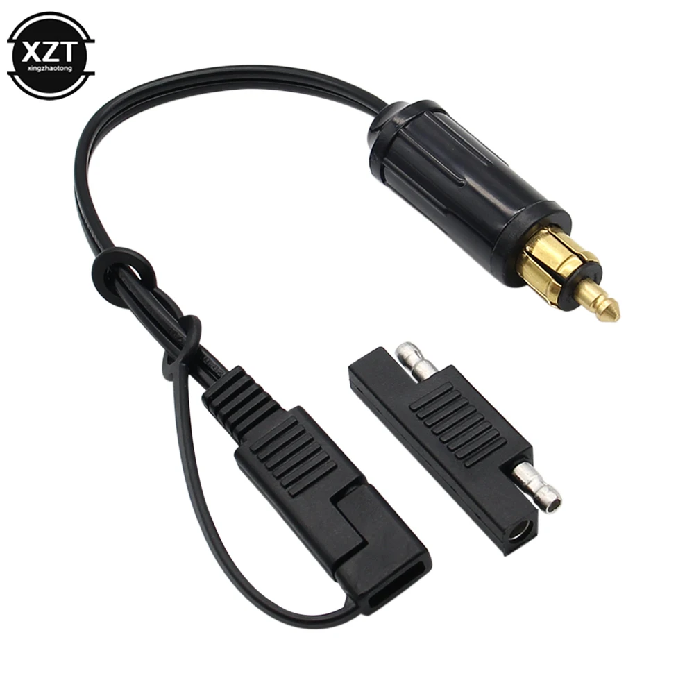 Battery Adapter Connector Cable DIN Hella Powerlet Plug to SAE For BMW Motorcycle