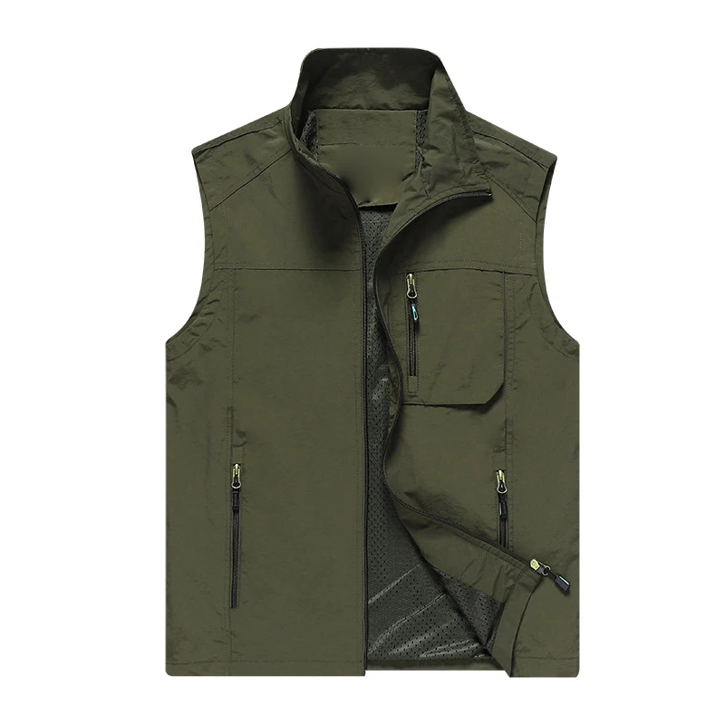 Men Casual Sleeveless Vest Hip Hop Waistcoat Thin Outerwear 4 Colors Plus Size Man Summer Coat Mens Vest