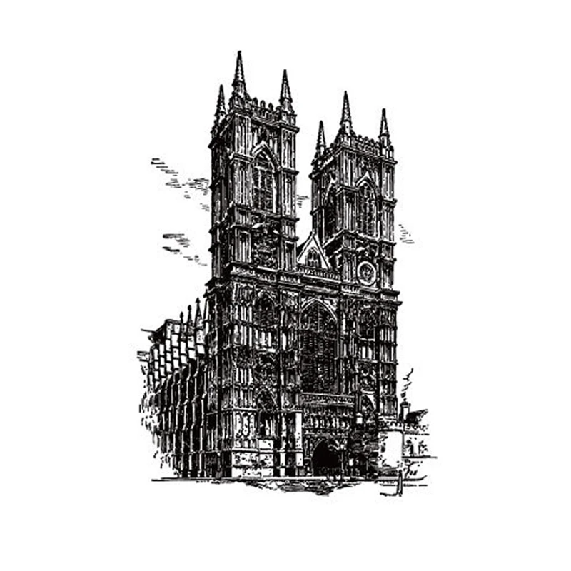 

Clear Stamps Notre Dame de Paris Transparent Stamps for DIY Scrapbooking Card Making Album paper Craft Decoration New 2019 Stamp