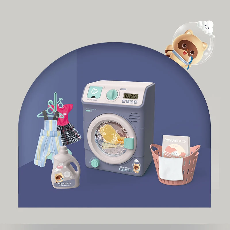 Montessori Method Educational Toys Refrigerator Washing Machine For Children Simulation Device Play House Kitchen Toy For Kids