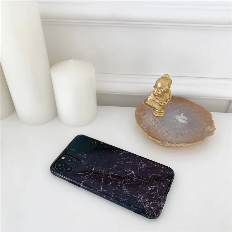 Withe черный мрамор текстура Чехлы под мрамор для iphone 11 11Pro Max XR X XS Max 7 8 Plus Мягкий IMD чехол для телефона парные чехлы