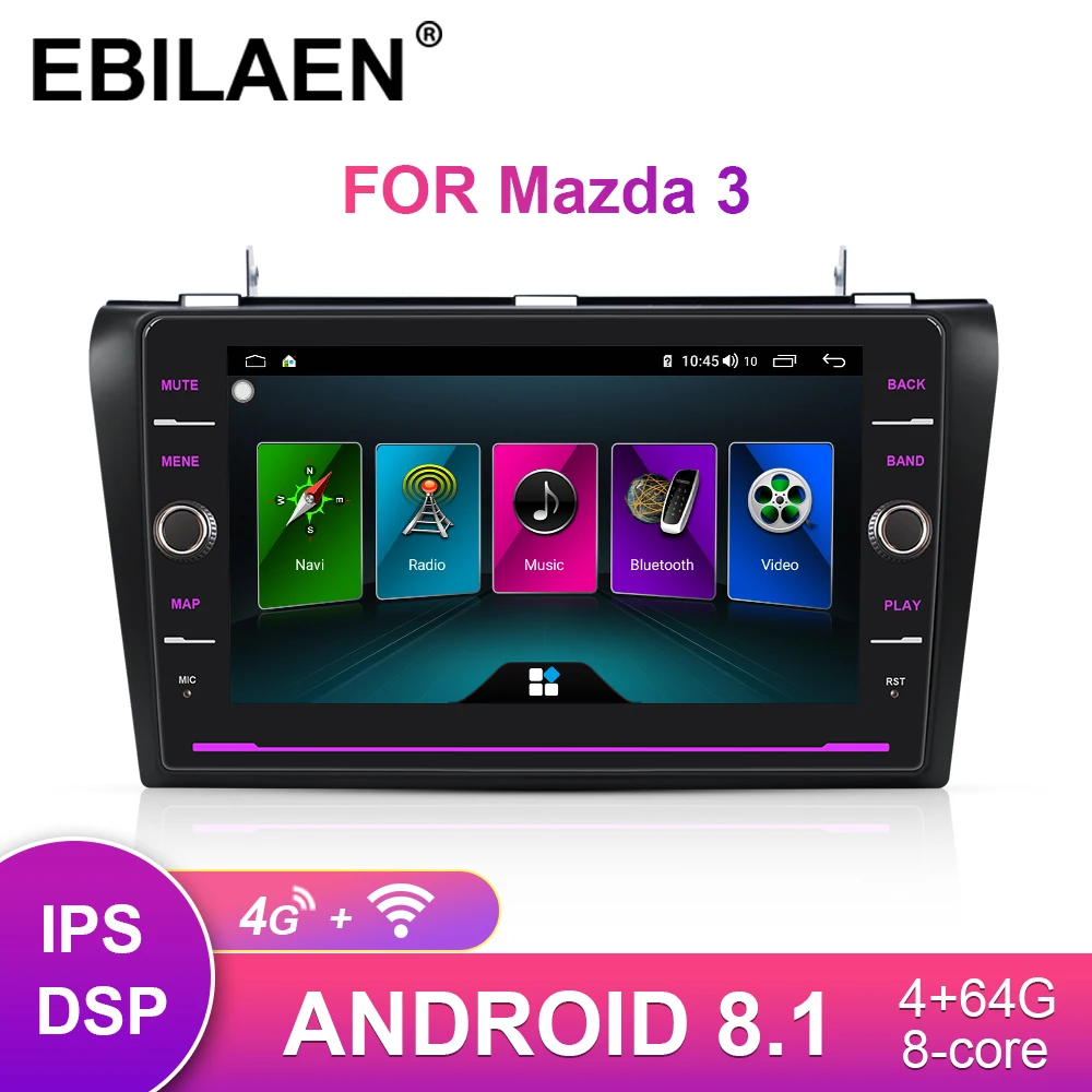 EBILAEN 2Din Android 8.1 Car Multimedia Radio Player For Mazda 3 BK 2004-2009 Tape Recorder Autoradio GPS Navigation Mazda3 DVD EBILAEN 2Din Android 8.1 Car Multimedia Radio Player For Mazda 3 BK 2004-2009 Tape Recorder Autoradio GPS Navigation Mazda3 DVD