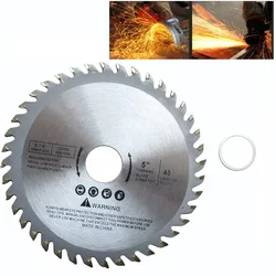 Lame de scie circulaire 5 pouces 40 T, disque de coupe du bois pour la coupe de l'aggloméré, alésage de 1 "40 dents, outil électrique multifonction pour le meulage d'angle 