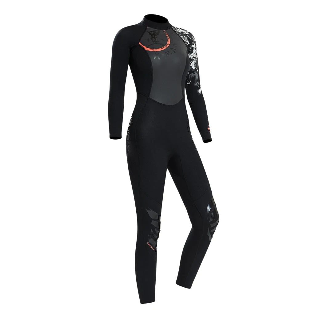 Women 1.5mm Diving Wetsuit Long Sleeve Wet Suit Jumpsuit Full Body Suit