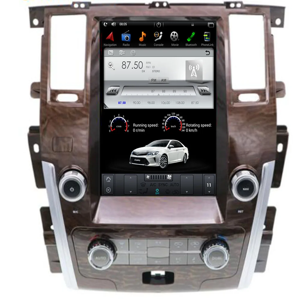 Чистый Android Tesla стиль автомобиля без DVD плеер GPS навигация для NISSAN PATROL 2010 + стерео