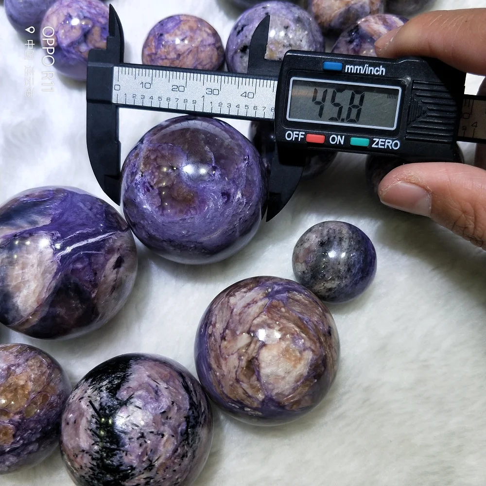Натуральный камень Чароит Серафинит кристалл шар фиолетовый натуральный камень s энергия камень домашний Декор подарок - Цвет: Charoite