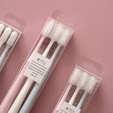 Новая нано-зубная щетка в трех упаковках, керамическая цветная семейная одежда, повседневные предметы первой необходимости, японская Мягкая зубная щетка для взрослых