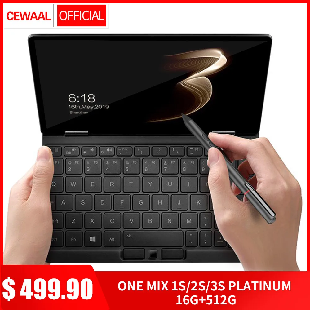 One Mix 1S/2S/3S Series Pocket Tablet Laptop 8+256G/16G+512G SSD Intel Core i7-8500Y Windows 10 HDMI Type-C USB TF 2.4/5G WIFI