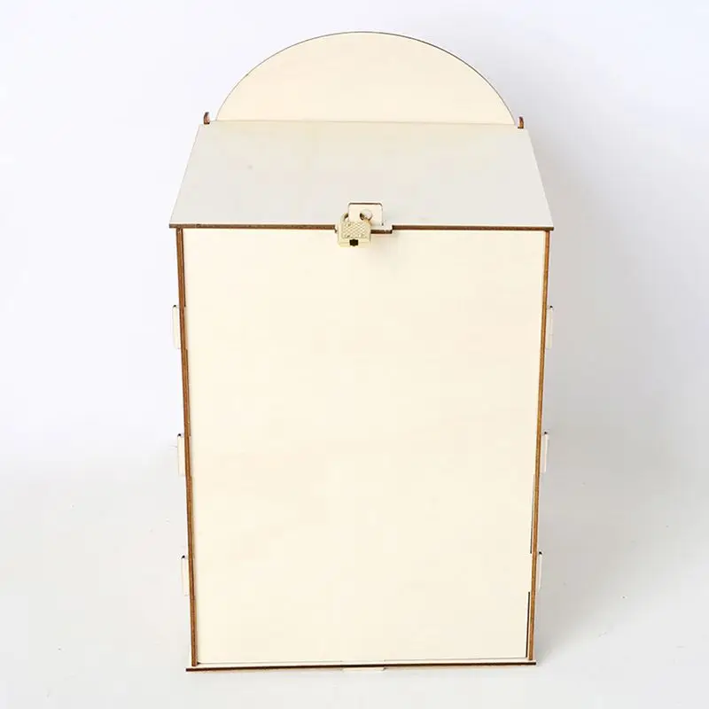DIY деревянный Свадебный почтовый ящик с замком, подарочная карта, держатель для хранения сообщений, приём для детского душа, юбилей, декор для вечеринки в честь Дня Рождения