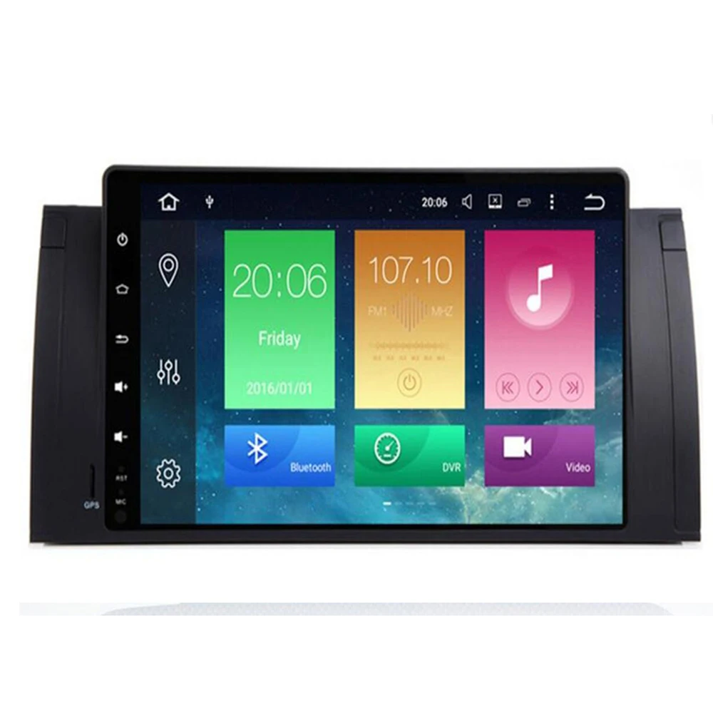 DSP чип IPS экран 9 ''Android 10 Автомобильный мультимедийный без DVD плеера для BMW E39 E53 X5