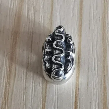 

Genuine 925 Sterling Silver Hot Dog Charm Beads Fit Original Brand Bracelet Jewelry Vintage Own Design Bead for Jewelry Making