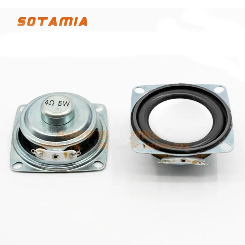 

SOTAMIA 2Pcs 52MM Mini Audio Portable Sound Speakers 4 Ohm 5W Silver Basin DIY Music Bluetooth Speaker Driver For Home Theater