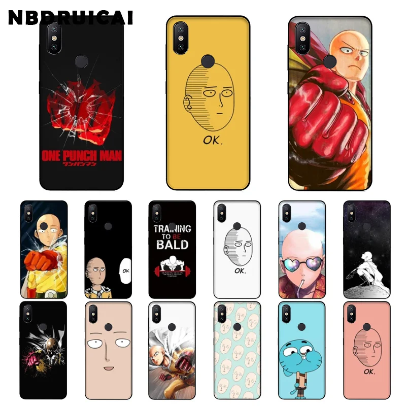 NBDRUICAI Мультфильм Аниме One Punch Man силиконовый чехол для телефона Xiaomi 8 9 se 5X Redmi 6pro 6A 4X 7