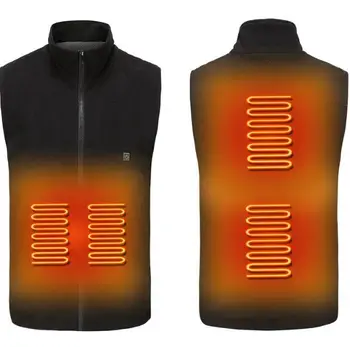 

USB Heating Vest Motorcycle Heated Jacket Skiing Outdoor Hiking Heating Vest Waistcoat Heating Jacket t for Men Women Black Grey