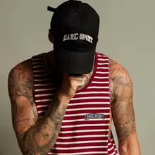 Мужской жилет, популярный бренд, приталенный, Молодежный, чистый хлопок, дышащий, приталенный, в полоску, жилет, мужской, спортивный, для фитнеса, майка, Fas