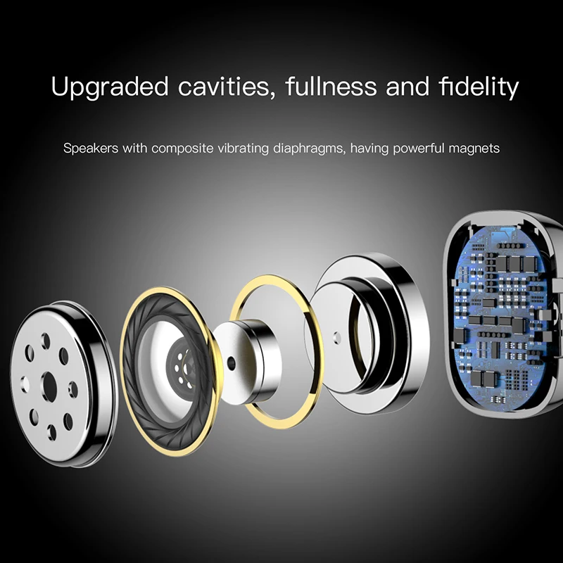 Baseus W02 TWS беспроводные Bluetooth наушники с микрофоном 4D стерео 60 мАч Смарт сенсорное управление истинный беспроводной hearphone наушники