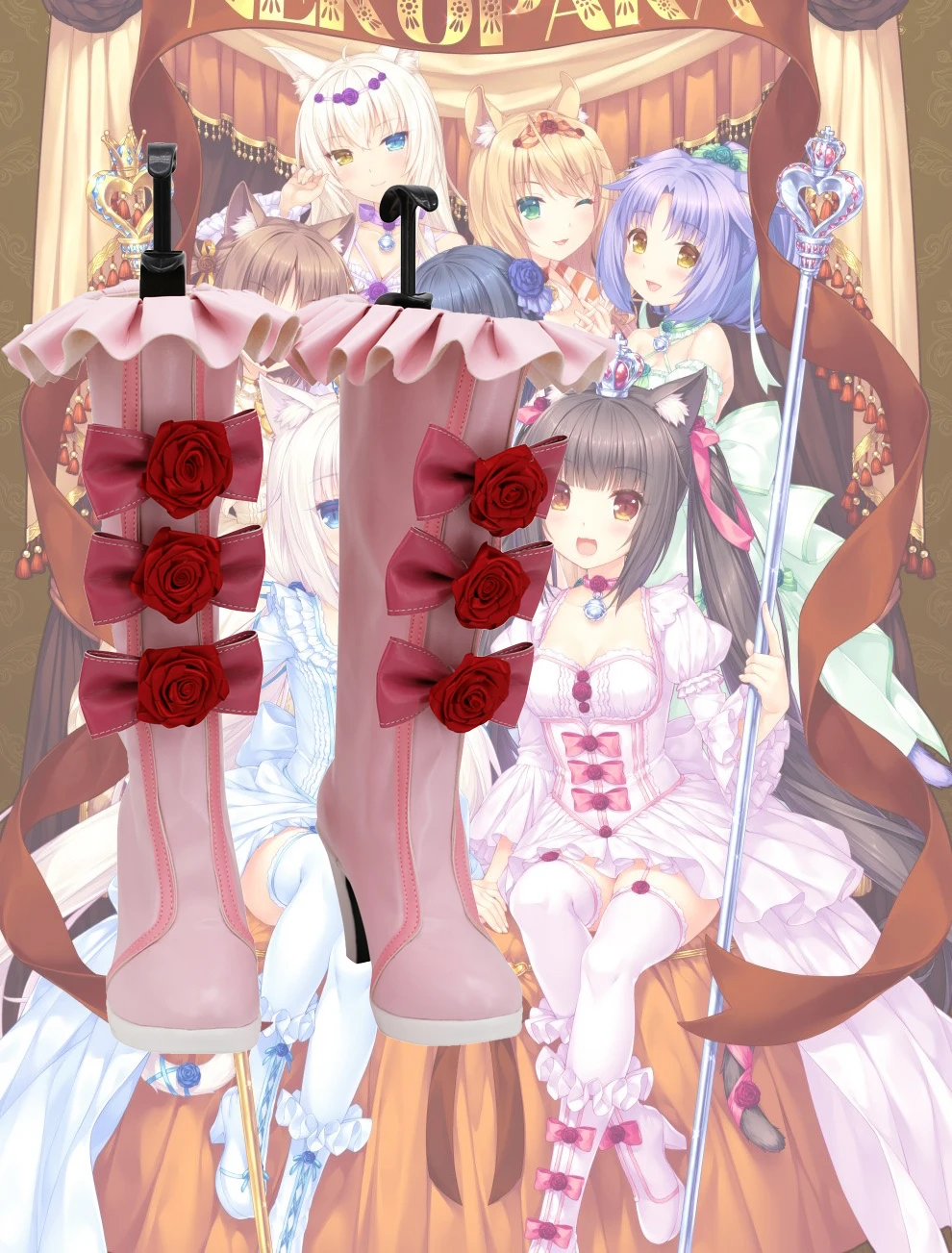 Ботинки NEKOPARA обувь для костюмированной вечеринки в стиле аниме | Тематическая