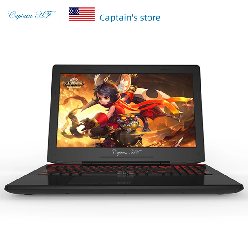 US Captain HF Ноутбук игровой 15,6 дюймовый дисплей Процессор Intel Core i7-6700HQ Ноутбук для игр GTX1060 ОС Windows10, 8ГБ RAM 128ГБ SSD+1 ТБ HDD