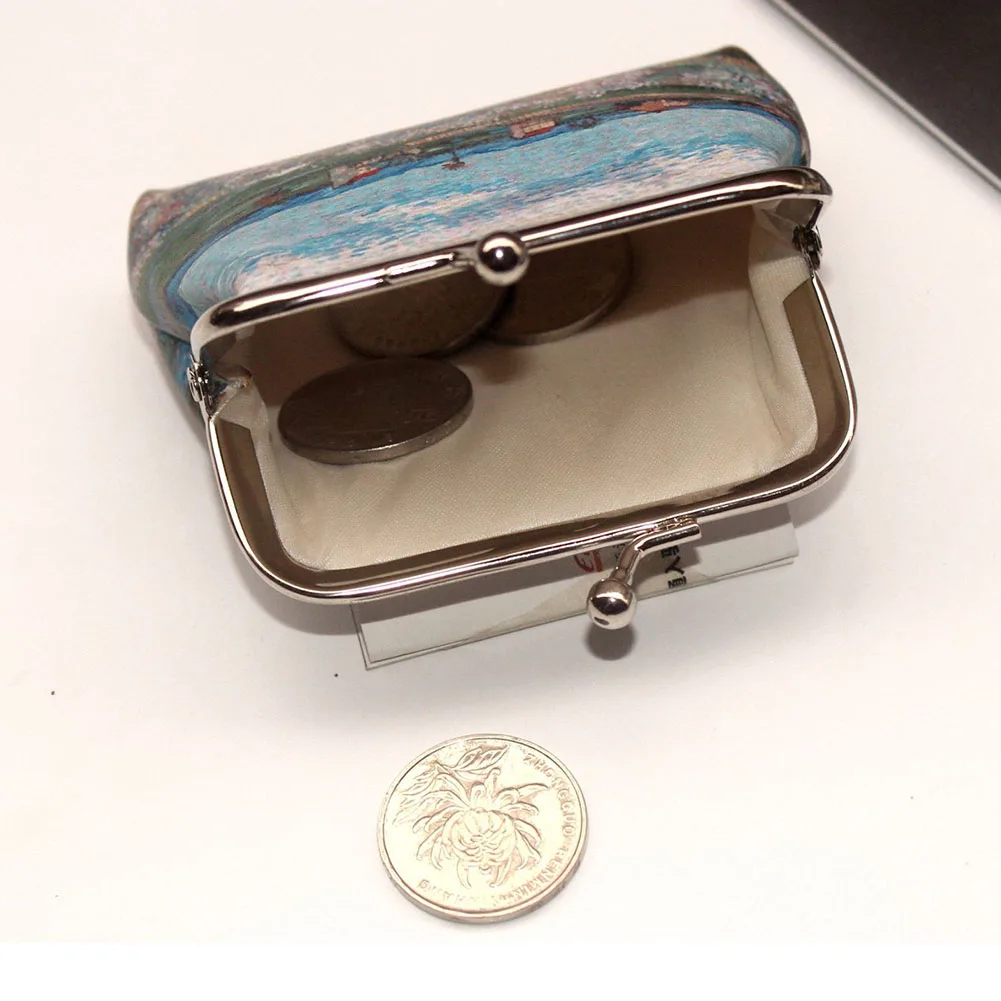 Vintage Coin Purse Wallet Women Famous Oil Painting Small Wallet Hasp Creative Clutch Bag Good Gift Women's Mini Purses Coin purse Women wallet Coin wallet Change bag