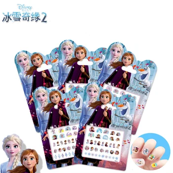 

Girls Disney Frozen 2 Elsa Anna Makeup Nail Stickers Toys Sofia Snow White Princess Pony Minnie Stickers For Kids Small Gifts