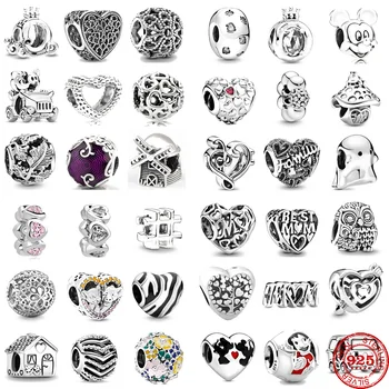 

2020 New Heart Labyrinth & Arrow Charm Bead fit Original Pandora charms silver 925 Bracelet trinket jewelry for women DIY making