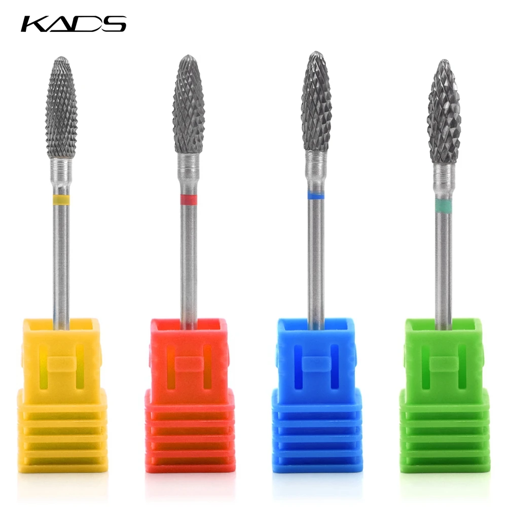  KADS 11 Type Carbide Nail Drill Bit Rotary Burr Cuticle Clean Electric Manicure Machine Nail Files 