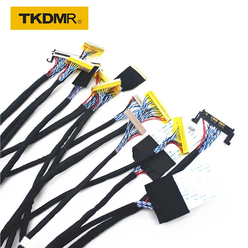 

TKDMR New TV/LCD/LED Screen Tester Tool 14pcs/lot Screen Lines Lcd Panel Lampara Test Cables Support 7-55 Inch LVDS Interface