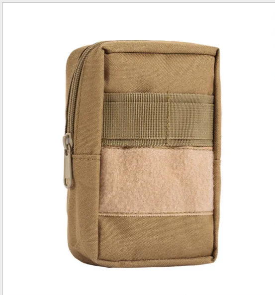 Khaki Тактическая сумка на молнии Molle, аксессуары для оборудования, камуфляжная сумка для путешествий, многофункциональная поясная сумка - Цвет: Khaki