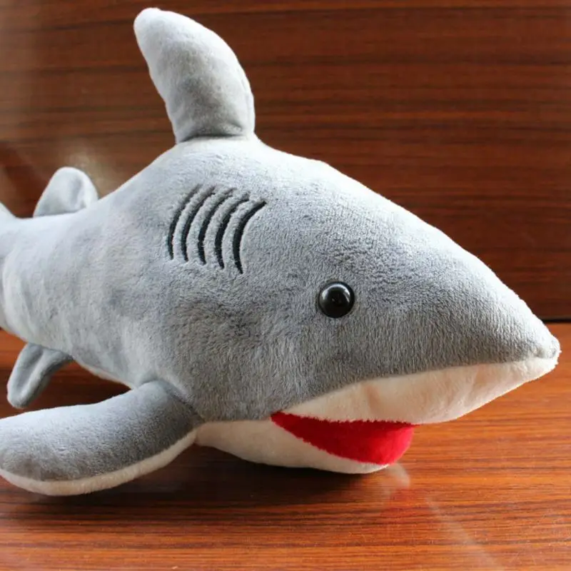 Colorful Glow Soft Plush Shark Can Record Stuffed Animal Pillow Children Gift