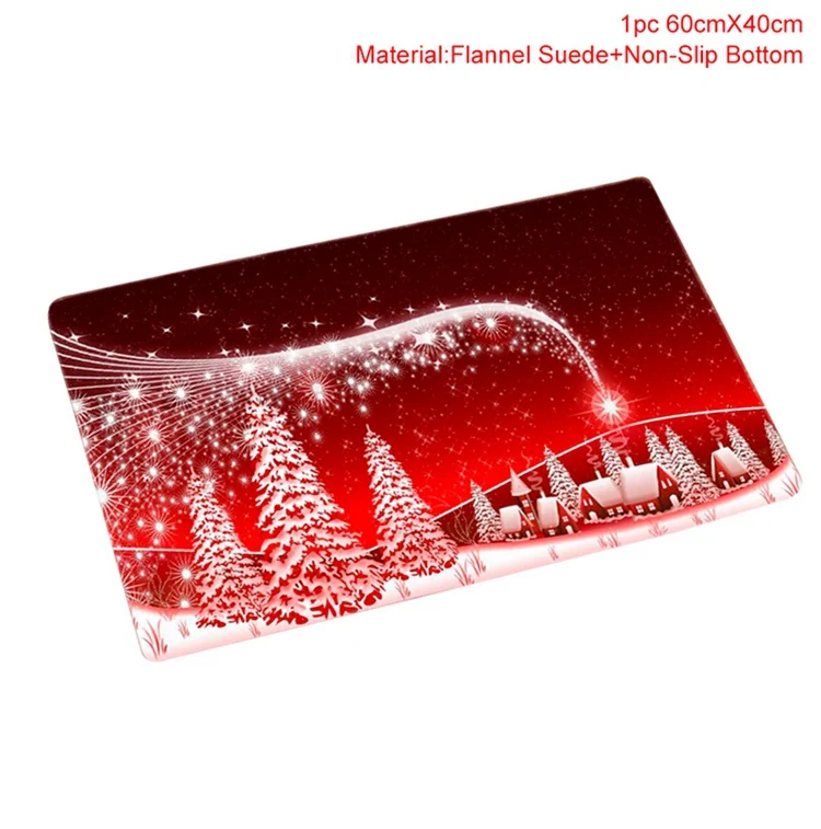 Flannel mat 1 Занавес для ванной комнаты с Санта-Клаусом, Рождественское украшение, рождественские украшения для дома,, Новогодняя Новинка - Цвет: Flannel mat 1