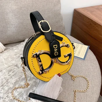 

European beauty bags 2019 new fashion chain ladies small round bag portable diagonal bags for women