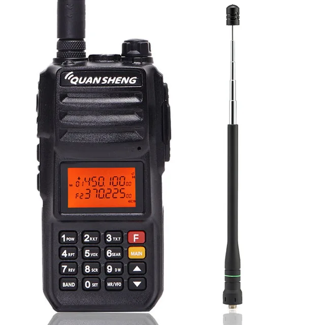 Quansheng TG-UV2 PLUS высокая мощность 10 Вт 5 полос 136-174 МГц/полицейский диапазон 350-390MH/400-470 МГц 4000 мАч 10 км Диапазон Ham 2 способ радио - Цвет: add na-775 antenna