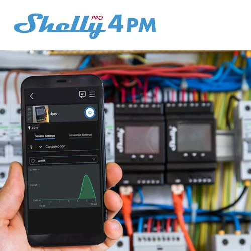 Shelly Pro 4PM 4 채널 릴레이 LAN 와이파이 스위치, 홈 시설 자동화에 적합, 원격 제어 전력 측정 4