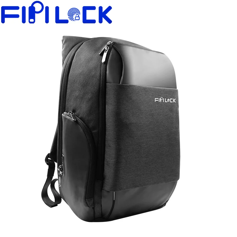 

Fipilock FL-V3 Fingerprint Backpack Usb Charging Anti-Theft Backpacks Casual Style Bags Smart Keyless Locks Business Travel Bag