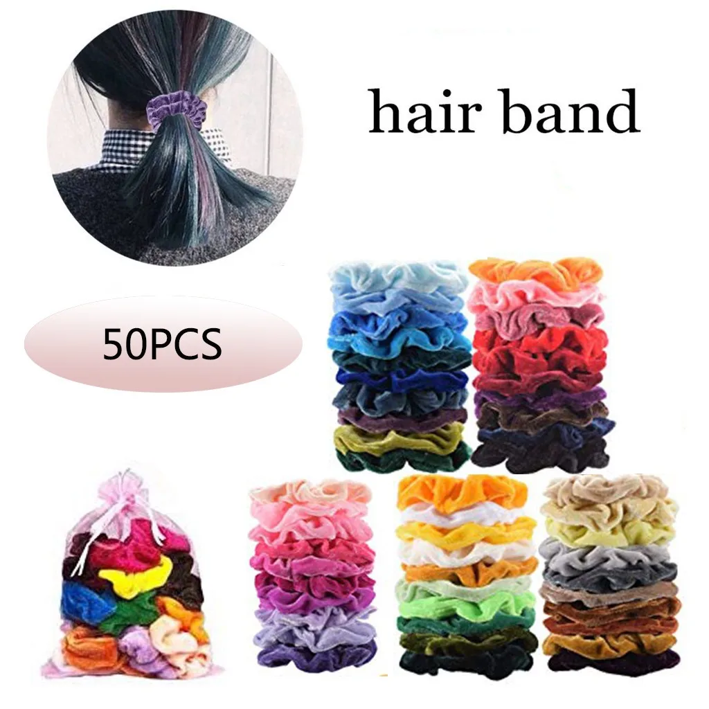 Инструменты для укладки волос Бархатные эластичные женские обручи или аксессуары для волос для девочек женские обручи подтяжки для волос D30820 - Цвет: A