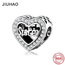 Высокое качество, 925 пробы, серебряные бусины в форме сердца, подвески, подходят к оригинальному браслету Pandora, изготовление ювелирных изделий