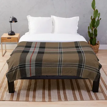 

Soft Blanket for Bed Sherpa Flannel Fleece Blanket Home Travel Sofa Soft Throw Blanket Merrik Camel Tartan