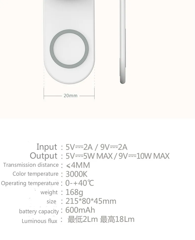 Для iphone 8 Plus X samsung Android Micro Тип C грибной светильник 3 в 1 Быстрое беспроводное зарядное устройство Pad Ночная лампа Беспроводная зарядка