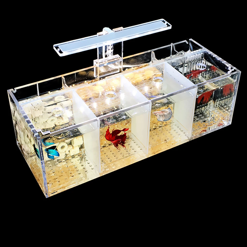 Acrylic Fish Tank Isolation Box Aquarium Breeding House Filter Box For Fish Guppies Betta Fish Hatchery Incubator Breeding Boxes