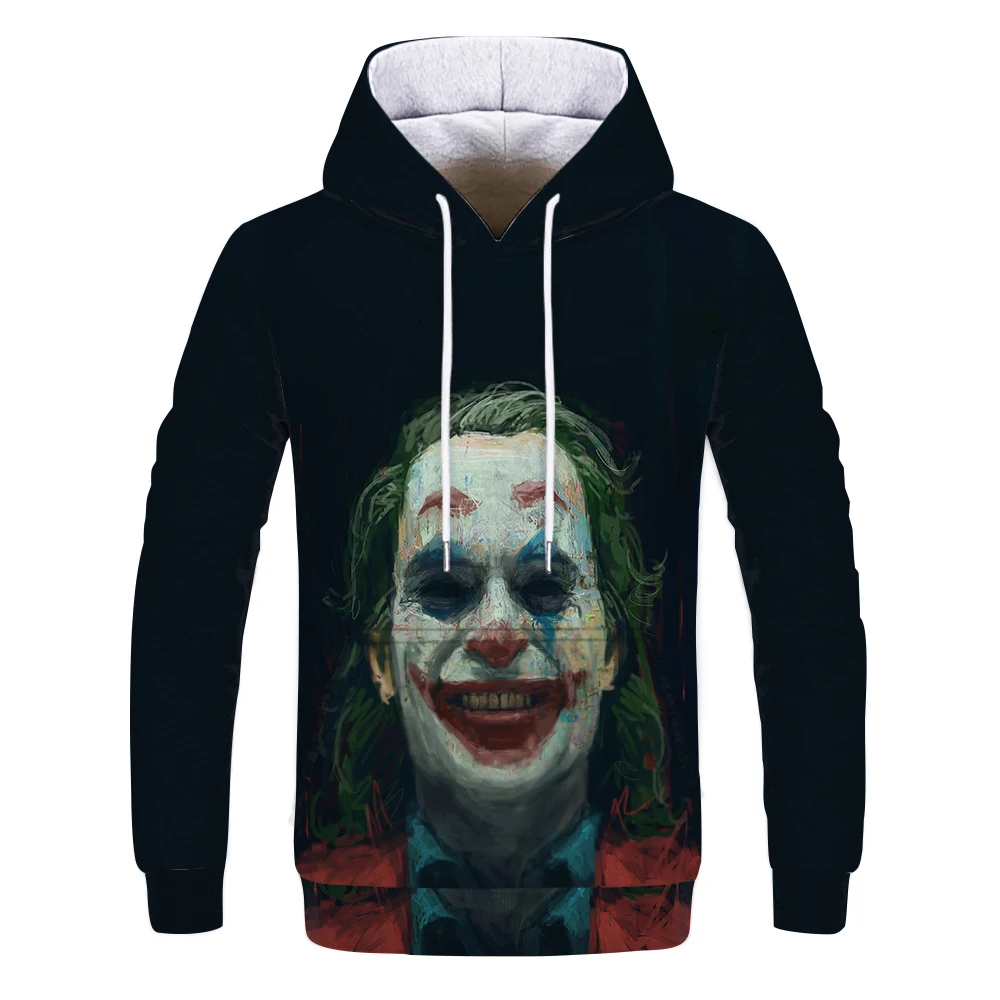 

Halloween Horror Clown Drawstring 3D Print Hoodie Male Female Couple Hoodie Casual Pullover Hip Hop Street Jacket X Task Force