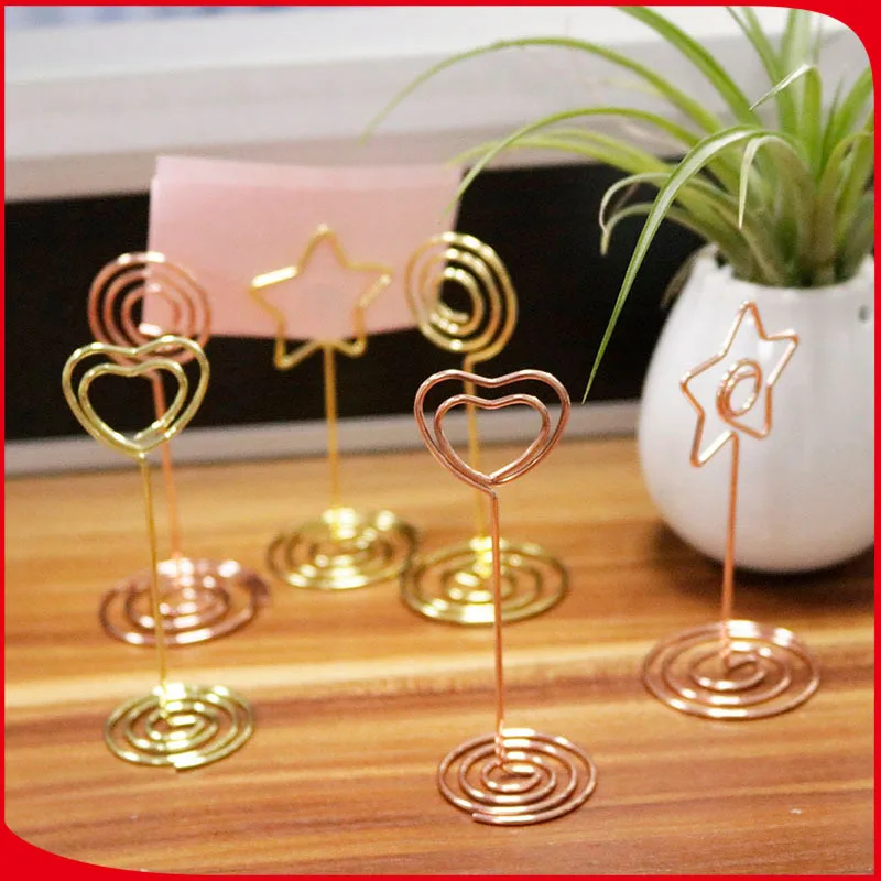 

Desk notes folder heart Clip Wedding Gift Card Clip Desk Photo memo number name clip information clip