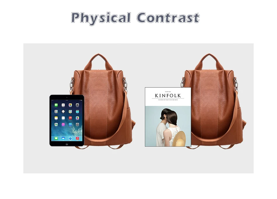 Женский Классический рюкзак в стиле ретро с защитой от краж, Вместительная дорожная сумка из искусственной кожи, прочная сумка для книг, сумки для школьников