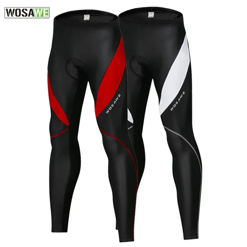 

WOSAWE Autumn Winter Cycling Tights Men Cycling Pants with Calf Thermal Fleece GEL Pad Road Mountain Bike Bicycle MTB Long Pants