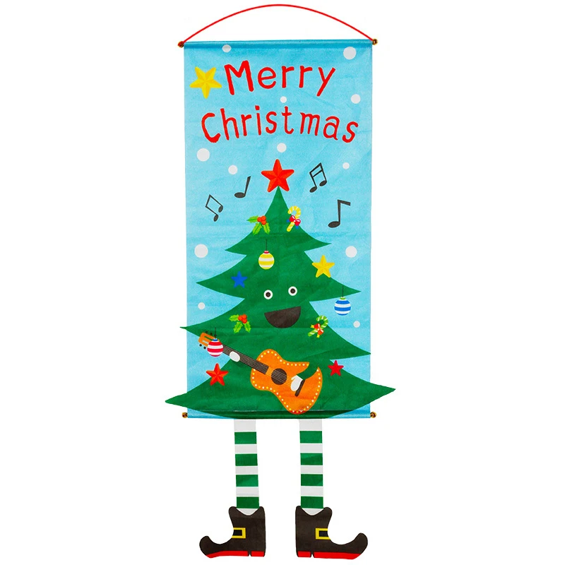 Рождественские баннеры веселые украшения для рождественской вечеринки детские домашние гирлянды "сделай сам" Флаги Санта Клауса новогодние принадлежности - Color: 04