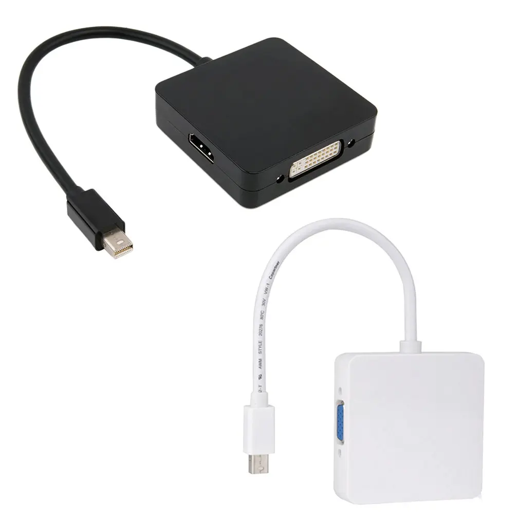 3 в 1 Mini displayport DP Thunderbolt to DVI VGA HDMI конвертер Кабель-адаптер для iMac Mac Mini Pro Air Book для монитора ТВ