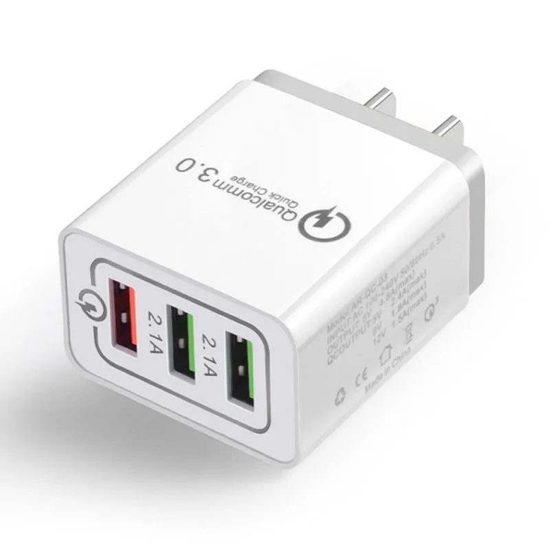 12V QC3.0 Быстрая зарядка 3USB порта быстрой зарядки мобильный телефон зарядное