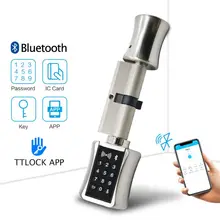 TTLock app Smart Cylinder Lock WIFI Electronic Door Lock Bluetooth Digital APP Keypad Code RFID Card Keyless Lock for EU Model