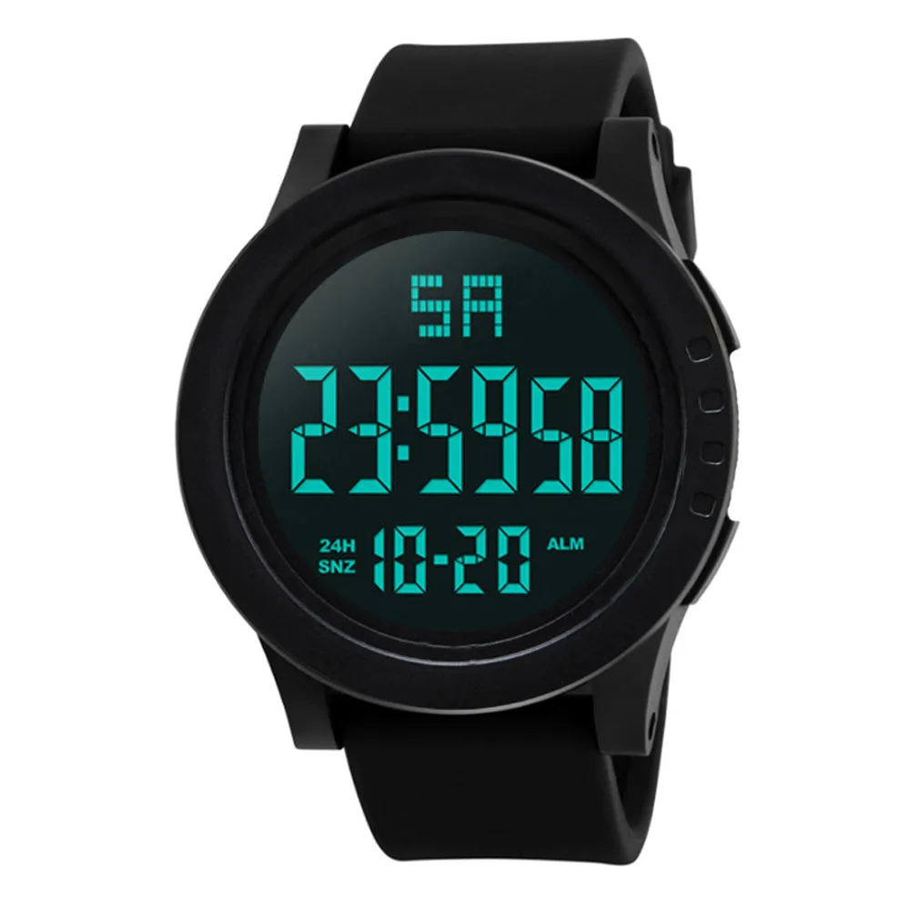 HONHX часы Relogio Masculino спортивные часы для мужчин светодиодный с большим циферблатом светящиеся водонепроницаемые резиновые цифровые наручные часы Reloj Zegarek 30