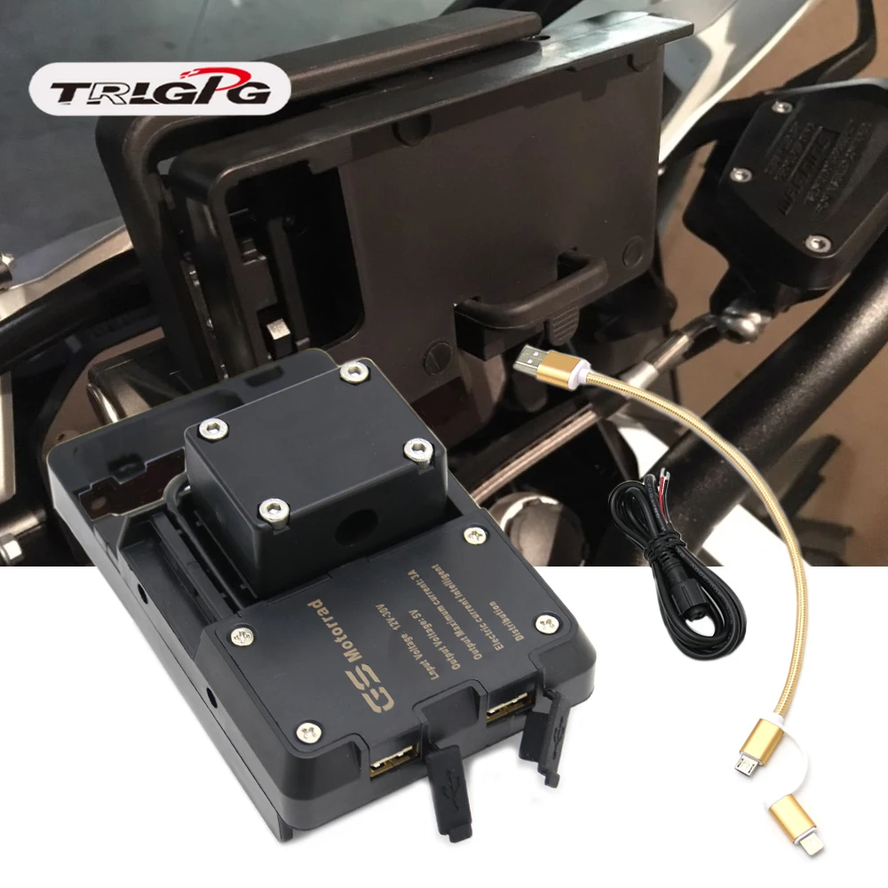 

For R1200GS F800GS ADV F700GS R1250GS CRF1000L F850GS F750GS S1000XR Mobile Phone USB Navigation Bracket Motorcycle USB